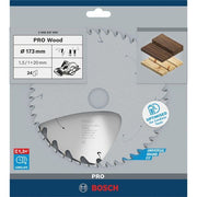 Bosch - Kreissägeblatt PRO Wood cordless 2608837690 Kreissägeblatt 173 x