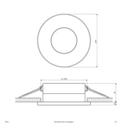 EVN Lichttechnik - Downlight/Strahler/Flutlicht NV-Einbauring rund GX5,3 650013 starr, IP65, eds-opt