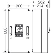 Hensel - Verteilerbaugruppe mit Leistungsschalter Mi-Leistungsschalt.Gehäuse Mi 7432 250A 3pol.+PE