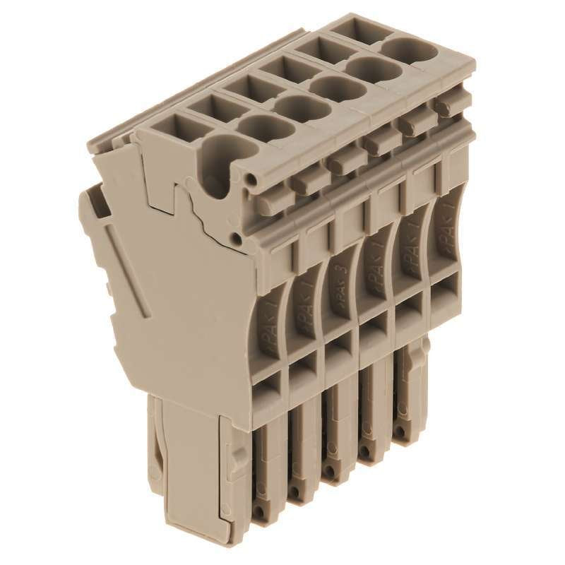 Weidmüller - Zubehör/Ersatzteile für Klemmen Steckverbinder ZP 2.5/1AN/QV/6 dunkelbeige − 25 Stück