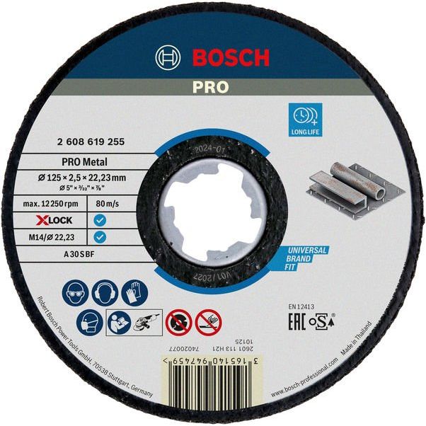 Bosch - Trenn-/Schleifscheibe PRO Metal X-Lock 2608619255 Trennscheibe 125 x