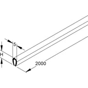 Niedax - Schutzkappe/Abdeckung für Stiel/Profilschiene Kantenschutzprofil GKSP 8 − 2 Meter