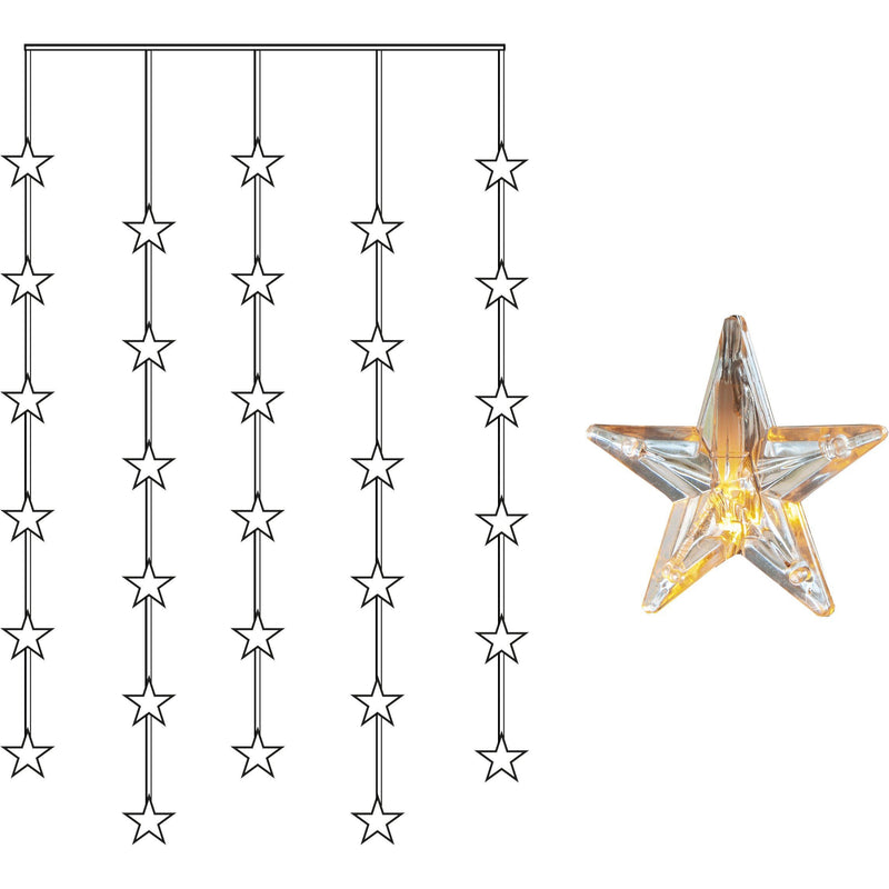 Star Trading - Festbeleuchtung LED-Lichtervorhang 2006-74-2 30tlg.,120x90cm