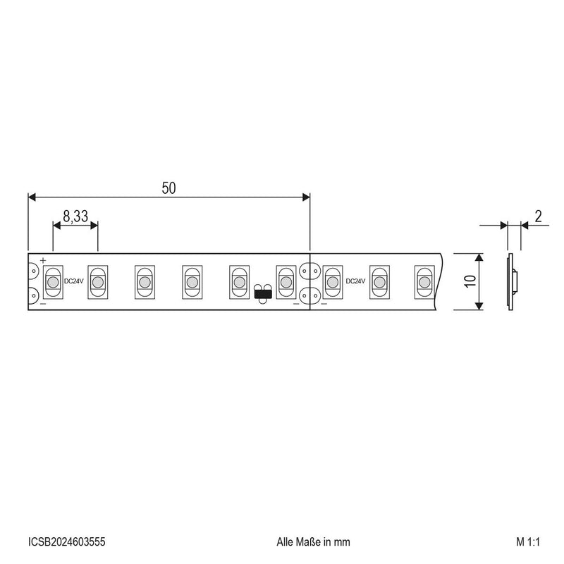 EVN Lichttechnik - Lichtschlauch/-band LED-Strip ICSB2024603555 5m amber IC 24VDC