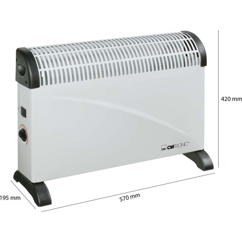CLATRONIC - Elektrischer Konvektor Heizung CTC KH 3077 ws − 2 Stück