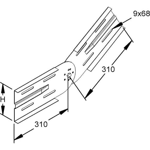 Rico - Verbinder für Kabeltragsystem Gelenkverbinder 173C9-C Weitspannsys. 105mm