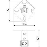 OBO Bettermann - Befestigungselement für Stiel/Profilschiene Wandhalter WBDHE 41 A2 110qmmx5x102mm − 10 Stück