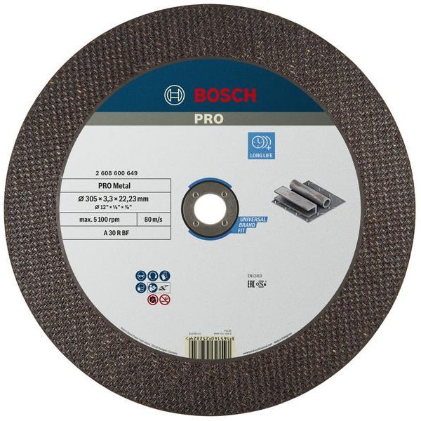 Bosch - Trenn-/Schleifscheibe PRO Metal Gebundene 2608600649 Trennscheibe 300 x
