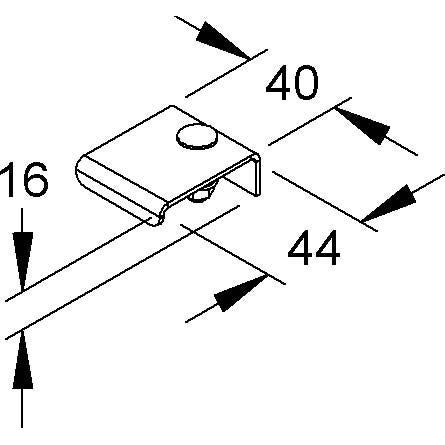 Niedax - Montagematerial für Kabeltragsystem Platte KRTB 6 F für Trennsteg − 10 Stück