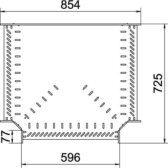 OBO Bettermann - T-Stück für Kabelrinne T-Stück für Kabelrinne RT 660 A4 60x600,horizontal