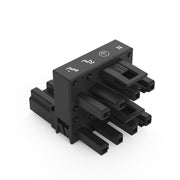 WAGO - Kompaktverteiler für steckbare Gebäudeinstallation h-Verteiler 4-polig 770-945 Kod. A,schwarz − 25 Stück