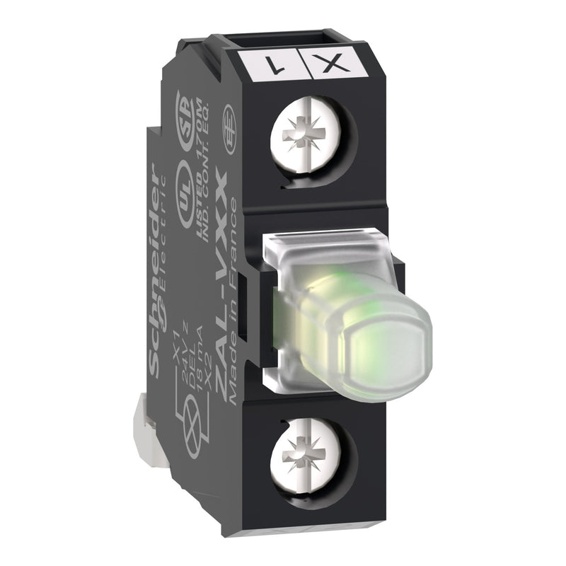 Schneider Electric - Lampenfassungsblock für Befehls- und Meldegeräte Lampenfassungsmodul ZALVB1 24V weiß