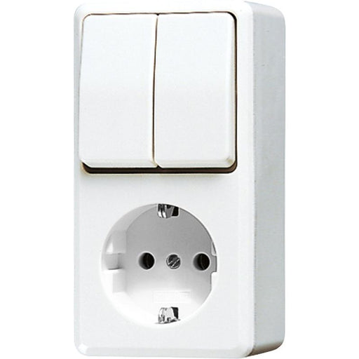 Jung - Schalter-/Steckdosenkombination SCHUKO-Steckdose 675 A WW 16A 250V, aws