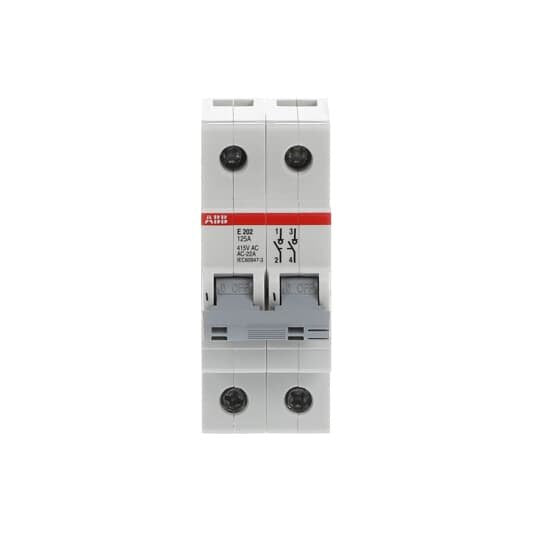 ABB Stotz S&J - Schalter für Reiheneinbau Trennschalter E202/125G Schaltgriff grau