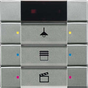 Busch-Jaeger - Bussystem-Tastsensor Bedienelement 3/6-fach 6129/01-803-500 m.IR graumetallic