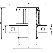 HellermannTyton - Kunststoff-Schutzschlauch-Verschraubung Wellschlauchhalter FG19-UH − 10 Stück