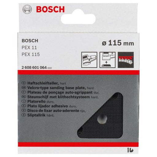 Bosch - Stützteller für Schleifwerkzeug Schleifteller hart, 115 2608601064 mm passend zu PEX