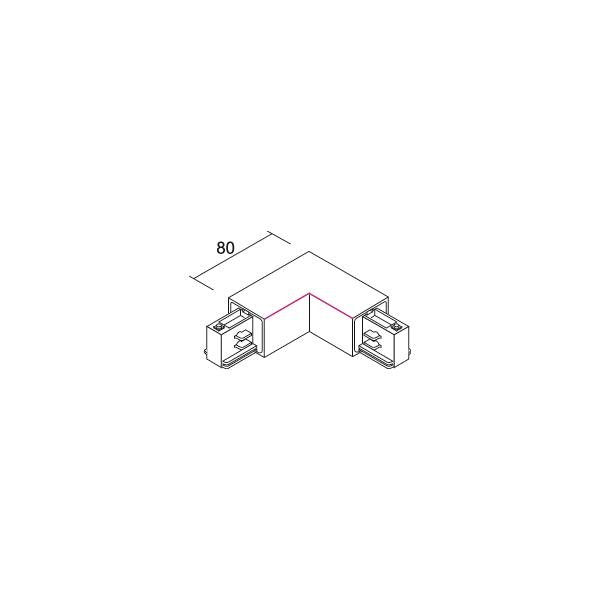 Brumberg Leuchten - Elektrisches Zubehör/Ersatzteile für Leuchten Eckverbinder 88126070 ws,Schutzleiter inn