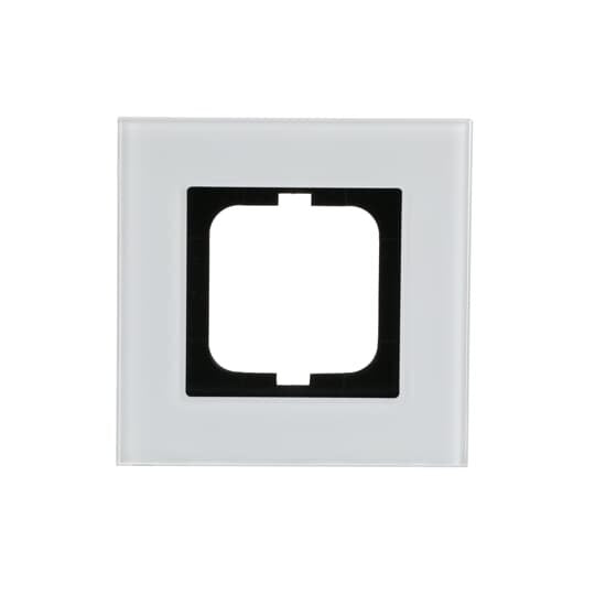 Busch-Jaeger - Abdeckrahmen Rahmen 1-fach 1721-811 weißglas  − 1 Stück
