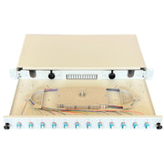 Paschke - Patchpanel LWL Spleissbox ausziehbar 19" 442405-12SA 12xLCd OM3 AQUA