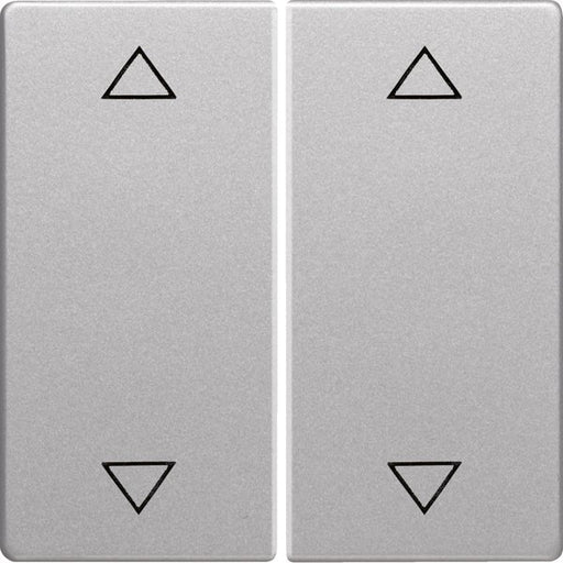 Berker - Abdeckung/Bedienelement für Installationsschalterprogramme Wippe alu/lack 16446084 Symbol Pfeile