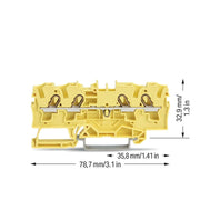 WAGO - Durchgangs-Reihenklemme 4-Leiter-Durchgangsklemme 2004-1406 Ex e II geeignet − 50 Stück