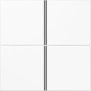Jung - Abdeckung/Bedienelement für Installationsschalterprogramme Tastensatz 4-fach aws LS 404 TSA WW komplett − 1 Stück