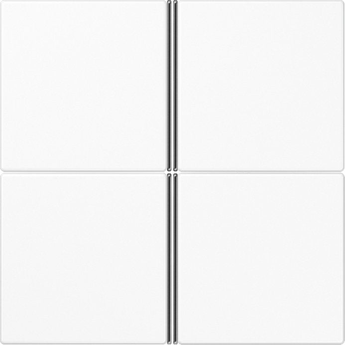 Jung - Abdeckung/Bedienelement für Installationsschalterprogramme Tastensatz 4-fach aws LS 404 TSA WW komplett − 1 Stück