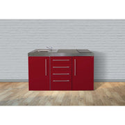Stengel - Mini-Küche Miniküche Premiumline MPS4BR150IKFreBli Bordeauxrot