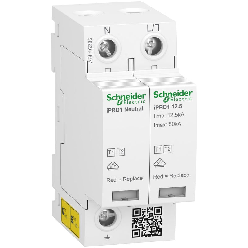 Schneider Electric - Kombi-Ableiter für Energietechnik Kombiableiter Typ 1+2 A9L16282 Acti9 iPRD1 230V AC