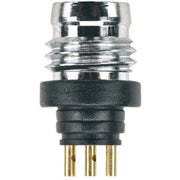 Escha - Rundsteckverbinder, Einbau (ohne Leitung) Einbaustecker SESP4SL M8 − 10 Stück
