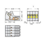 WAGO - Ein- und mehrpolige Klemmenleiste 1-Leiter-Federleiste 831-3109/136-000 CAGECLAMP,10mm²,lgr − 12 Stück