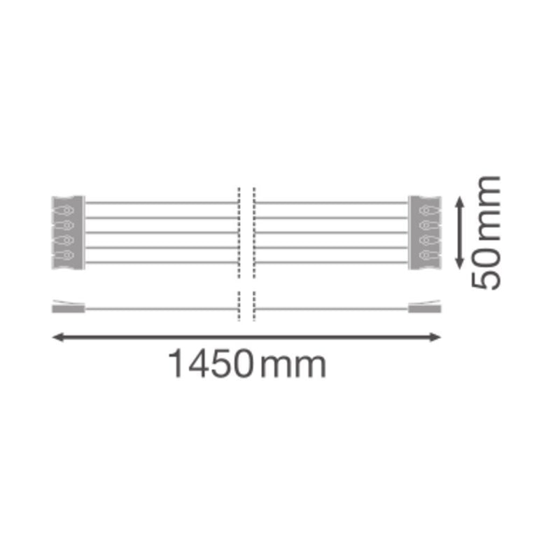 Ledvance - Elektrisches Zubehör/Ersatzteile für Leuchten Durchgangsverdrahtungssatz DPHOUS15002LPTH5x2.5 5x2,5, 1,5m, 2-lp