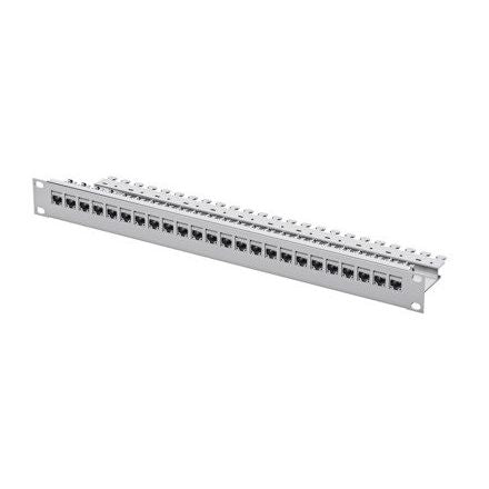 Telegärtner - Patchpanel Kupfer 19Z Modulträger 1HE 100007022 RAL 7035 incl. KAF