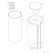 Bosch Thermotechnik - Speicher für Zentralheizung/Wärmepumpe Pufferspeicher BH500-61B STORA 500L, silber