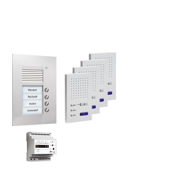 TCS Tür Control - Türsprech-Set Paketlösung UP 4WE PPUF04-EN/02 z.hörerl.Freisprech