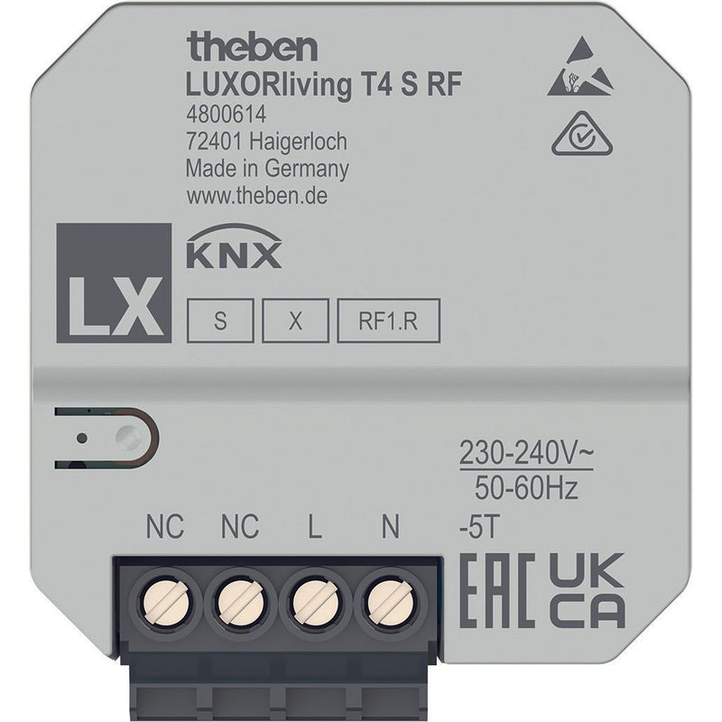 Theben - Bussystem-Binäreingang Funk-Tasterschnittstelle LUXORliving T4 S RF 4-fach
