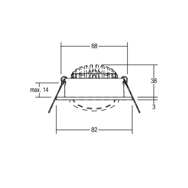 Brumberg Leuchten - Downlight/Strahler/Flutlicht LED-Einbaustrahler 39461083 3000-1800K, d2w
