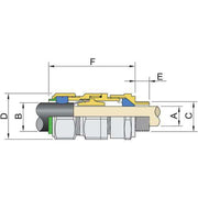 Stahl - Kabelverschraubung CMP Kabelverschraubung 246282 59 72 mm