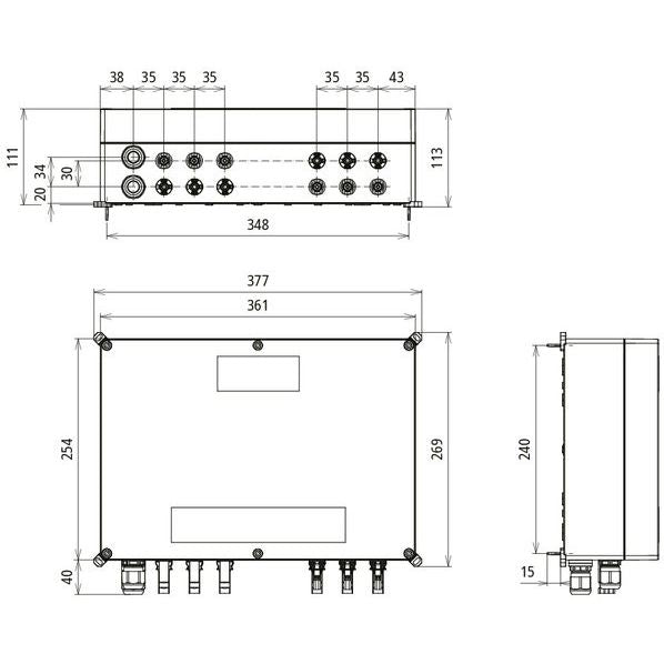 DEHN - Photovoltaik-DC-Stringbox GAK Typ 1+2 im Gehäuse IP6 DCU 2 YPV 1+2#900988 5 f. PV-Anl. 3MPPT