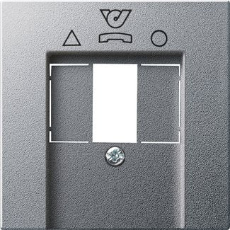 Gira - Einsatz/Abdeckung für Kommunikationstechnik Zentralplatte TDO alu 026026 System55
