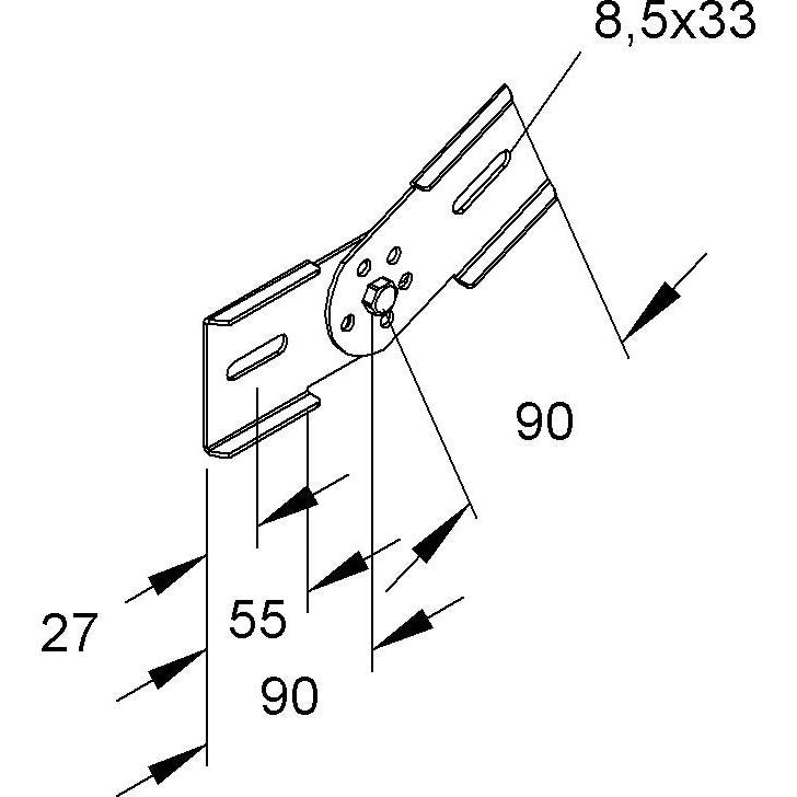Niedax - Verbinder für Kabeltragsystem Gelenkverbinder KGV 60 S − 1 Stück