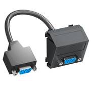 OBO Bettermann - Einsatz/Abdeckung für Kommunikationstechnik Multimediaträger VGA MTS-VGA F SWGR1 45x45mm sw-gr
