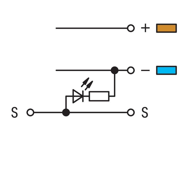 WAGO - Initiator/Aktor-Reihenklemme Initiatorenklemme 280-560/281-434 0,08-2,5mmq rot − 50 Stück
