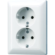 Jung - Steckdose SCHUKO-Steckdose aws AS 5020 U WW 16A 250V 2-fach