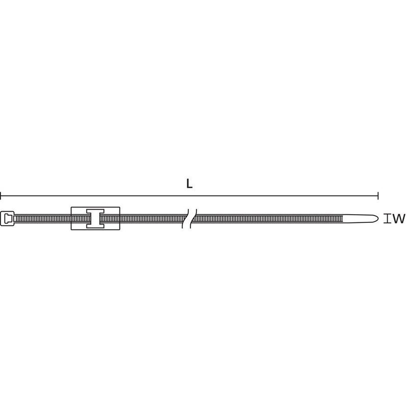 HellermannTyton - Kabelbinder Befestigungsbinder 156-00446(500) grau − 500 Stück