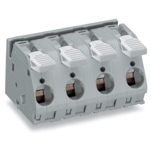 WAGO - Leiterplattenklemme Hebel 2716-254 16mm²,grau − 16 Stück