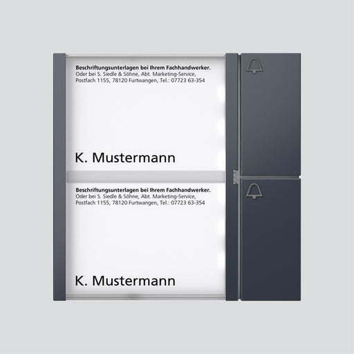Siedle&Söhne - Funktionsmodul für Türkommunikation Tasten-Modul TM 612-2 AG anthrazitgrau