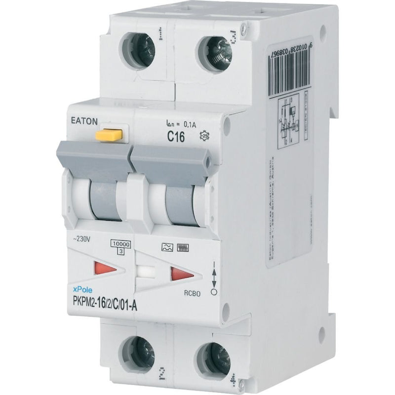 Eaton - Kombination FI-Schalter/Leitungsschutzschalter FI/LS Kombination PKPM2-16/2/C/01-A 16A 100mA