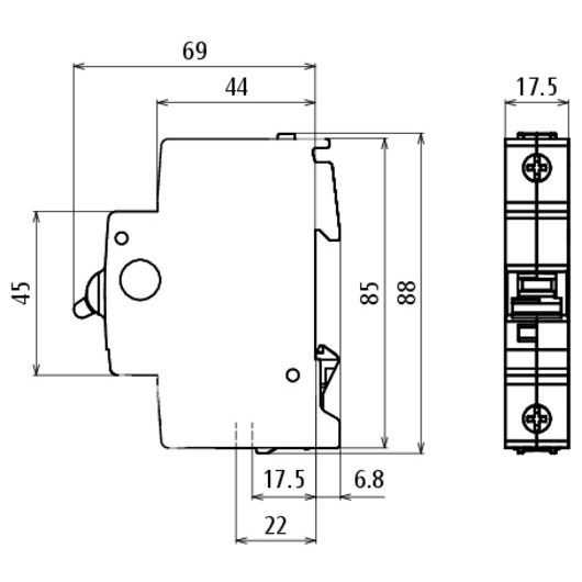 DEHN - Leitungsschutzschalter Sicherungsautomat LS B6 DSH ZP LSG B-Char. 25 kA